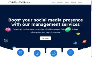 Utubfollower.com Screenshot 2024-05-27 18:12:13