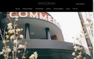 Thecommercialboutiquehotel.com Screenshot 2024-04-22 12:42:44
