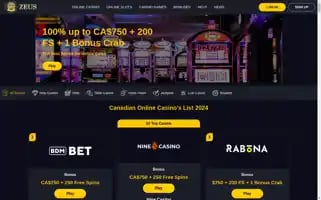 Casinozeus.net Screenshot 2024-07-04 17:07:29