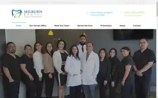 Milburndental.com Screenshot 2024-05-16 07:53:48