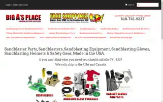 Sandblaster-parts.com Screenshot 2024-05-04 14:44:06