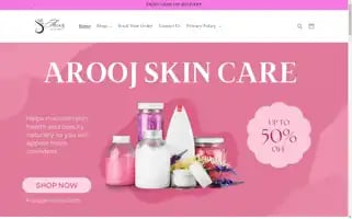 Aroojskincare.com Screenshot 2024-05-27 00:36:07