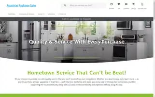 Associatedappliancesales.com Screenshot 2024-05-08 14:51:24