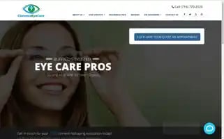 Clarenceeyecare.com Screenshot 2024-05-15 17:36:13
