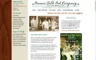 Pioneertablepads.com Screenshot 2024-05-13 10:09:31