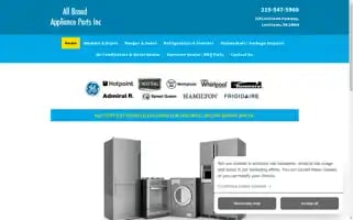 Allbrandappliancepartsincpa.com Screenshot 2024-05-15 11:00:35