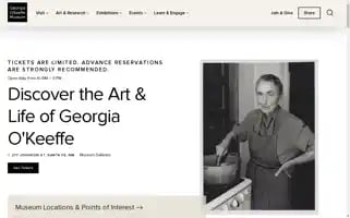 Okeeffemuseum.org Screenshot 2024-07-03 13:43:35