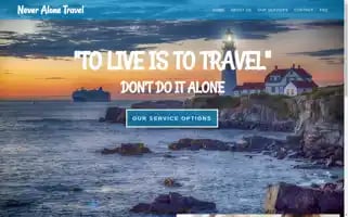 Neveralonetravel.com Screenshot 2024-04-17 18:14:06