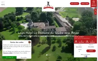 Domaineduseudre-hotel.com Screenshot 2024-04-18 09:50:17