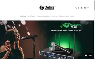 Debra-audio.myshopify.com Screenshot 2024-04-15 07:38:27