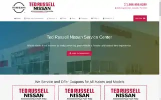 Tedrussellnissanservice.com Screenshot 2024-05-14 06:04:11