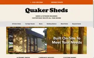 Quakersheds.com Screenshot 2024-05-16 14:35:33