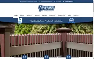 Precisionfencecompany.com Screenshot 2024-05-13 11:46:01