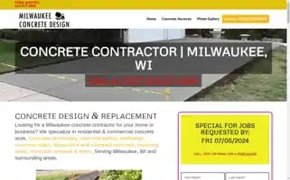 Milwaukeeconcretecontractor.com Screenshot 2024-07-05 14:14:30