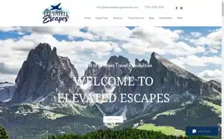 Elevatedescapestravel.com Screenshot 2024-04-18 14:17:11