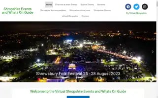 Shropshire-events-guide.co.uk Screenshot 2024-07-05 17:50:00