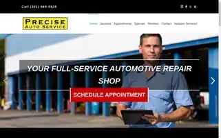 Preciseautomotiveservice.com Screenshot 2024-05-13 11:44:35