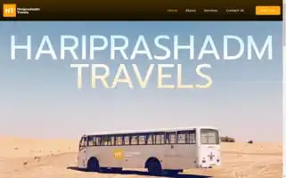 Hariprashadmtravels.com Screenshot 2024-04-18 16:26:31
