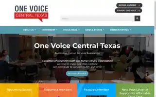 Onevoicecentraltx.org Screenshot 2024-07-06 11:25:16