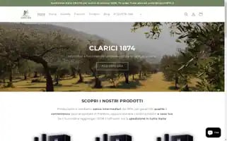 Clarici1874.it Screenshot 2024-04-27 13:45:10