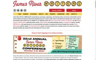 Jamesriverwriters.org Screenshot 2024-07-01 10:55:55