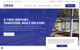 Americansteelandaluminum.com Screenshot 2024-05-08 12:31:33