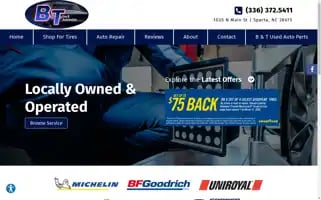 Bandttireandauto.com Screenshot 2024-05-08 16:44:17