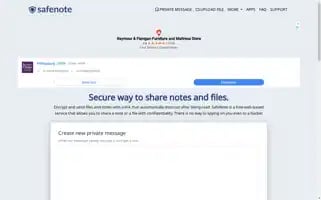 Safenote.co Screenshot 2024-07-05 06:29:16