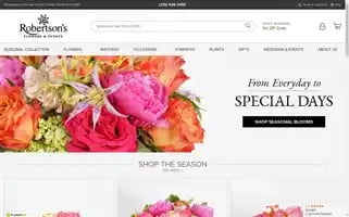 Robertsonsflowers.com Screenshot 2024-05-13 17:48:00