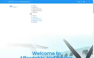 Affordableaircharter.com Screenshot 2024-05-15 10:29:30