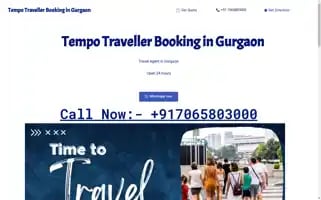 Tempotravellerbookingingurgaon.com Screenshot 2024-04-19 11:15:30