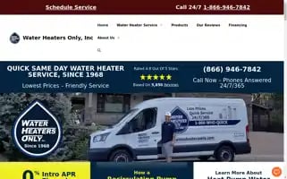 Waterheatersonly.com Screenshot 2024-05-15 00:12:50