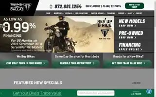 Triumphmotorcyclesdallas.com Screenshot 2024-05-14 15:58:59