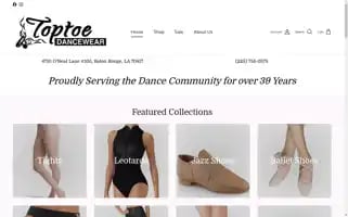 Toptoedancewear.com Screenshot 2024-05-14 14:01:02