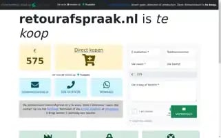 Retourafspraak.nl Screenshot 2024-04-27 04:04:22