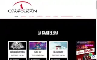 Teatrocaupolican.cl Screenshot 2024-07-06 22:17:49