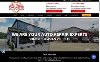 Davesautorepairgoshen.com Screenshot 2024-05-15 19:26:44