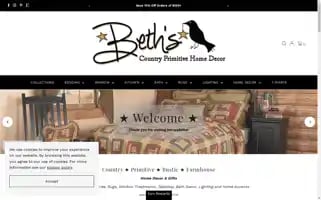 Bethscountryprimitivehomedecor.com Screenshot 2024-05-08 18:35:56