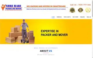 Shriharipackersandmovers.com Screenshot 2024-07-07 17:17:38