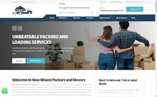 Newbhumipackersmovers.com Screenshot 2024-05-21 11:54:57