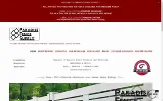 Paradisefencesupply.com Screenshot 2024-05-16 11:41:02