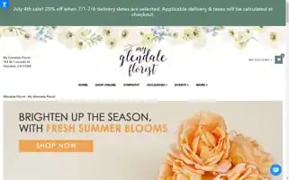 Myglendaleflorist.com Screenshot 2024-07-05 05:33:06