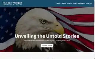 Heroesofmichigantravelingmemorial.com Screenshot 2024-04-18 16:23:50