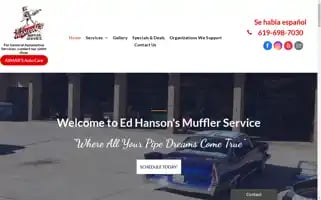 Edhansonsmuffler.com Screenshot 2024-06-12 22:37:57