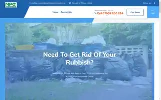 Mpcrubbishremoval.co.uk Screenshot 2024-05-22 15:57:30