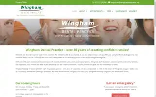 Winghamdental.co.uk Screenshot 2024-06-15 10:07:38