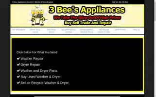 3beesappliances.com Screenshot 2024-05-06 03:01:22