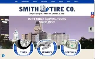 Smithtireaugusta.net Screenshot 2024-05-16 17:49:52