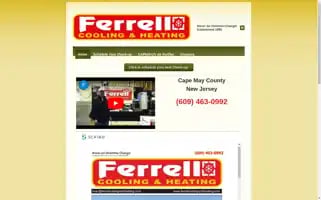 Ferrellcoolingandheating.com Screenshot 2024-05-15 22:04:40
