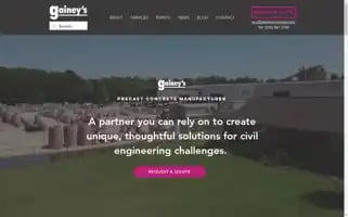 Gaineysconcrete.com Screenshot 2024-07-03 12:49:25